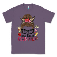 Lavender messy bun one loved counselor Classic Tee - MaliasSmallBusiness