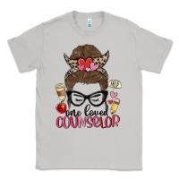 Moon Dust messy bun one loved counselor Classic Tee - MaliasSmallBusiness