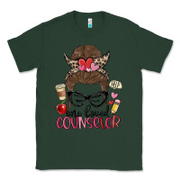 Sports Green messy bun one loved counselor Classic Tee - MaliasSmallBusiness