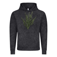 Vintage Black Botanical Sagebrush Illustrations Vintage Hoodie - LillyAllenDesigns