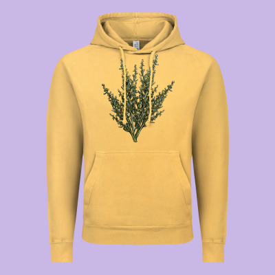 Botanical Sagebrush Illustrations Vintage Hoodie Designed By Lillyallendesigns