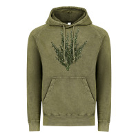 Vintage Olive Botanical Sagebrush Illustrations Vintage Hoodie - LillyAllenDesigns