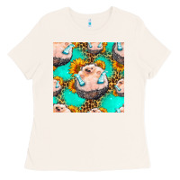 Hedgehog Western Seamless Pattern Ladies Tee | Teevron