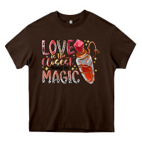 Chocolate Brown love is the closet thing to magic Heavy Core Tee - RacoonDesign