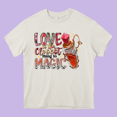 Love Is The Closet Thing To Magic Heavy Core Tee Designed By Racoondesign