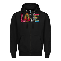 Black our lady of guadalupe love Zipper Hoodie - Jasminsmagicworld