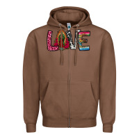 Chestnut our lady of guadalupe love Zipper Hoodie - Jasminsmagicworld