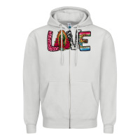 Dove Grey our lady of guadalupe love Zipper Hoodie - Jasminsmagicworld