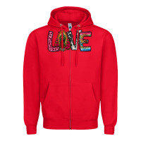 Red our lady of guadalupe love Zipper Hoodie - Jasminsmagicworld