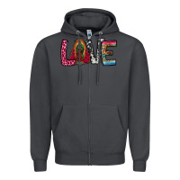 Smoke our lady of guadalupe love Zipper Hoodie - Jasminsmagicworld