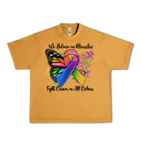 Peanut Butter we believe in miracles fight cancer in all colors Urban Heavy Tee - MaliasSmallBusiness