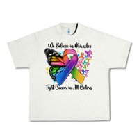 Pistachio we believe in miracles fight cancer in all colors Urban Heavy Tee - MaliasSmallBusiness