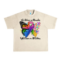 Sandshell we believe in miracles fight cancer in all colors Urban Heavy Tee - MaliasSmallBusiness