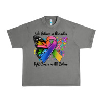 Tornado we believe in miracles fight cancer in all colors Urban Heavy Tee - MaliasSmallBusiness