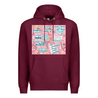 Burgundy funny nurse Premium Hoodie - TumblerDesignByShophia