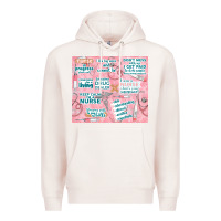 Pale Pink funny nurse Premium Hoodie - TumblerDesignByShophia