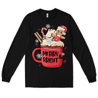 Black merry and bright Long Sleeve Tee - MaliasSmallBusiness