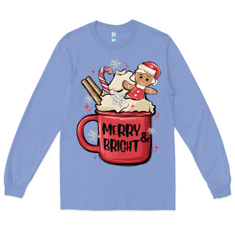 Merry And Bright Long Sleeve Tee by MaliasSmallBusiness | Teevron