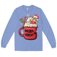 Colony Blue merry and bright Long Sleeve Tee - MaliasSmallBusiness