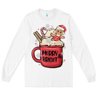 White merry and bright Long Sleeve Tee - MaliasSmallBusiness