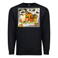 Black happy fall y'all teeth Premium Sweatshirt - TumblerDesignByShophia