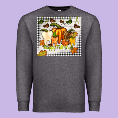 Happy Fall Y'all Teeth Premium Sweatshirt Designed By Tumblerdesignbyshophia