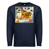 Navy happy fall y'all teeth Premium Sweatshirt - TumblerDesignByShophia