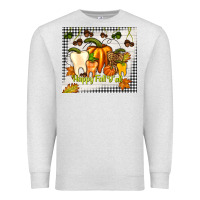 Oatmeal Heather happy fall y'all teeth Premium Sweatshirt - TumblerDesignByShophia