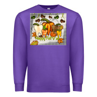 Purple happy fall y'all teeth Premium Sweatshirt - TumblerDesignByShophia