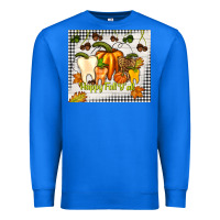 True Royal happy fall y'all teeth Premium Sweatshirt - TumblerDesignByShophia
