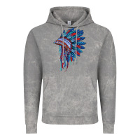 Cloud Rock indian headdress with american flag Vintage Hoodie - BarkalooDesign
