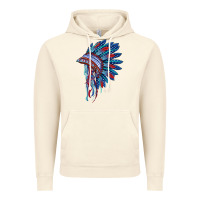 Vintage Artic indian headdress with american flag Vintage Hoodie - BarkalooDesign