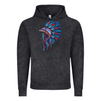Indian Headdress With American Flag Vintage Hoodie | Teevron