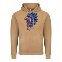 Vintage Camel indian headdress with american flag Vintage Hoodie - BarkalooDesign