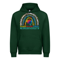 Forest Green Recognize normalize embrace neurodiversity Autism Urban Hoodie - FaDigitalArtStudio