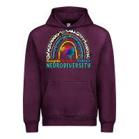 Mauve Wine Recognize normalize embrace neurodiversity Autism Urban Hoodie - FaDigitalArtStudio