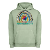Pigment Oil Green Recognize normalize embrace neurodiversity Autism Urban Hoodie - FaDigitalArtStudio