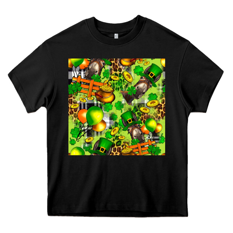 St. Patrick's Donkey With Shamrock Seamless Heavy Core Tee by FaDigitalArtStudio | Teevron