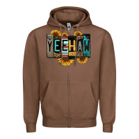 Chestnut yeehaw license plate letters Zipper Hoodie - Jasminsmagicworld