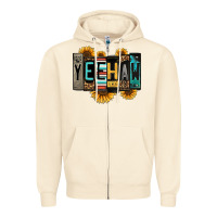 Sandshell yeehaw license plate letters Zipper Hoodie - Jasminsmagicworld