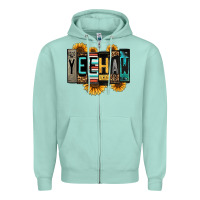 Seafoam yeehaw license plate letters Zipper Hoodie - Jasminsmagicworld