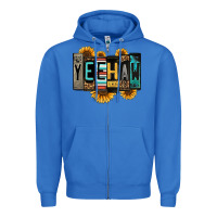 True Royal yeehaw license plate letters Zipper Hoodie - Jasminsmagicworld