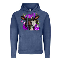 Vintage Denim halloween roses cow Vintage Hoodie - Jasminsmagicworld