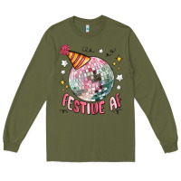 Army Green festive af Long Sleeve Tee - MaliasSmallBusiness