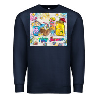 Navy hello summer coffee cups Premium Sweatshirt - TumblerDesignByShophia