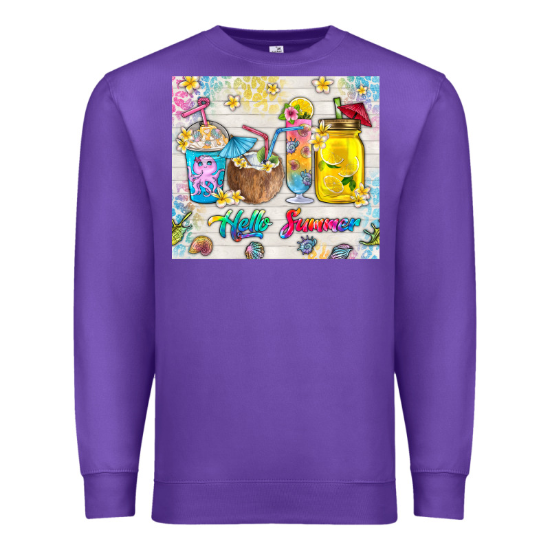 Hello Summer Coffee Cups Premium Sweatshirt by TumblerDesignByShophia | Teevron