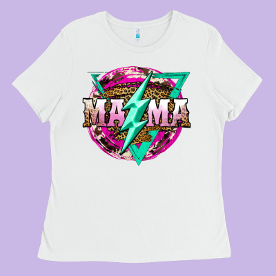 Mama Life And Thunderbolt Ladies Tee Designed By Jahusdesignshop