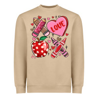 Mushroom valentine xoxo teacher Heavyweight Sweatshirt - MaliasSmallBusiness
