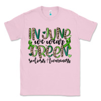 Bubblegum Pink in june we wear green scoliosis awareness Classic Tee - MaliasSmallBusiness