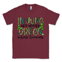 Burgundy in june we wear green scoliosis awareness Classic Tee - MaliasSmallBusiness